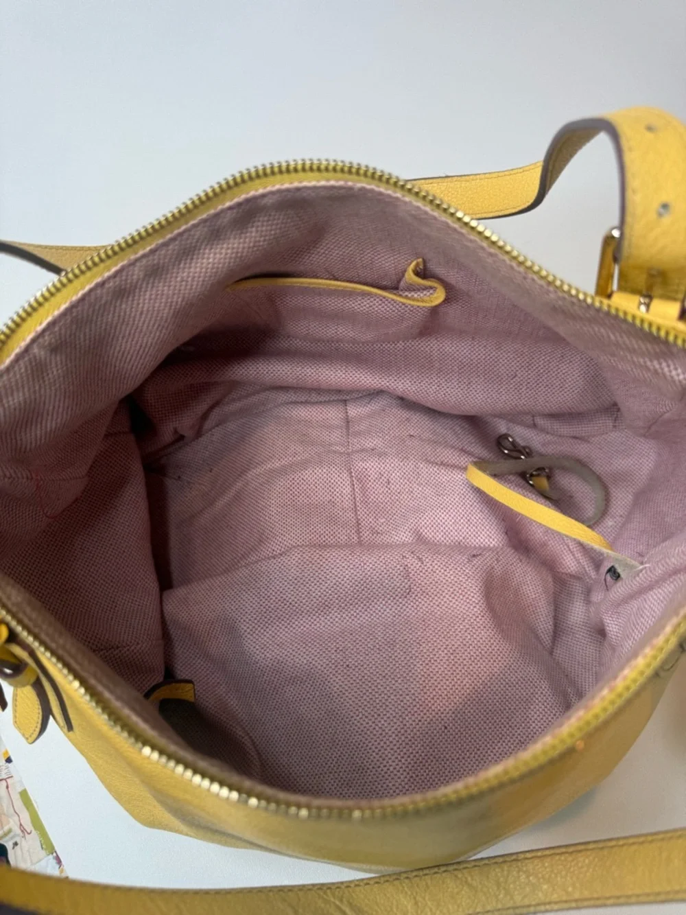Dooney & Bourke Large Nina Satchel Yellow - Picture 6 of 9